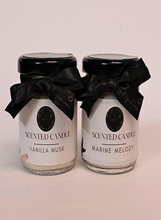 wrapped up love Mini Soy Wax Scented Candles Gift Set (Marine Melody & Vanilla Musk) - Image 3